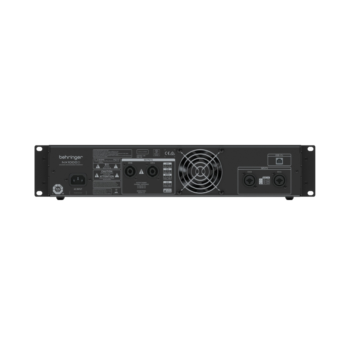 Amplificador de Potencia 1000 Watts con DSP 2 Canales Clase D Behringer NX1000D - Imagen 2