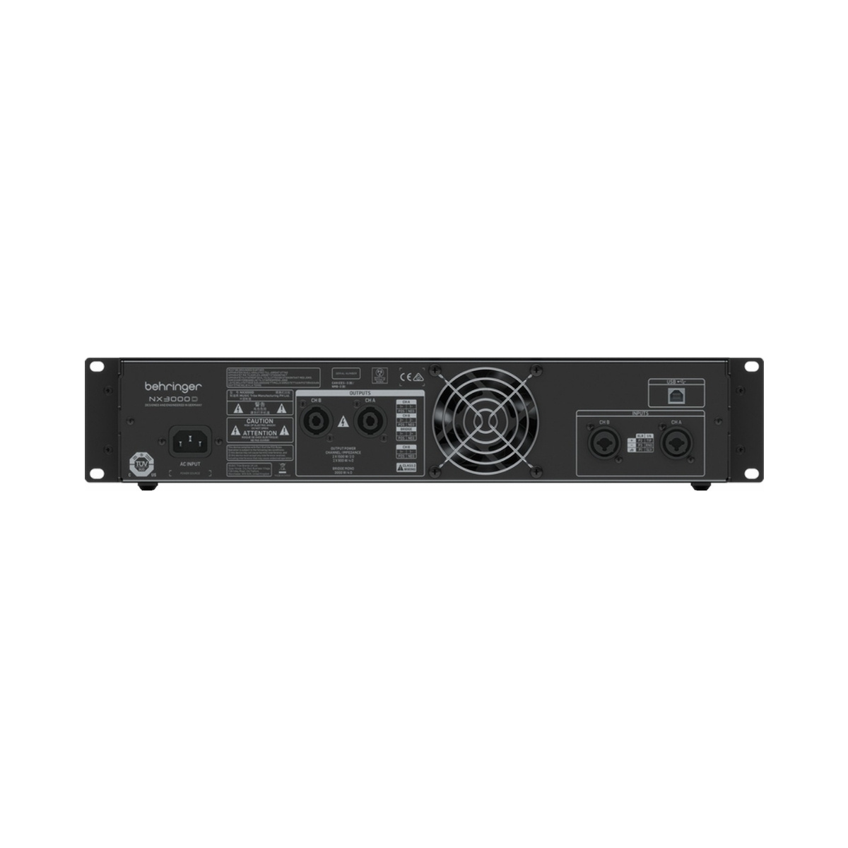 Amplificador de Potencia 3000 Watts con DSP 2 Canales Clase D Behringer NX3000D - Imagen 2