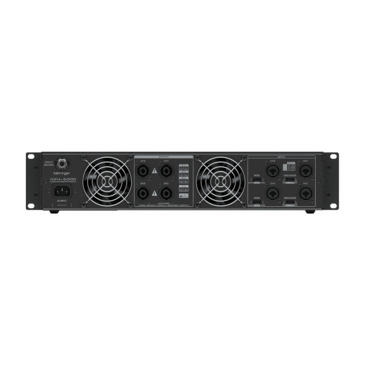 Amplificador de Potencia 6000 Watts 4 Canales Clase D Behringer NX4 6000 - Imagen 2