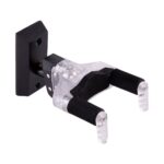 Colgador de Guitarra con Brazo Corto AGS, Base de Madera y Panel Plexiglass Hercules GSP38WBLT