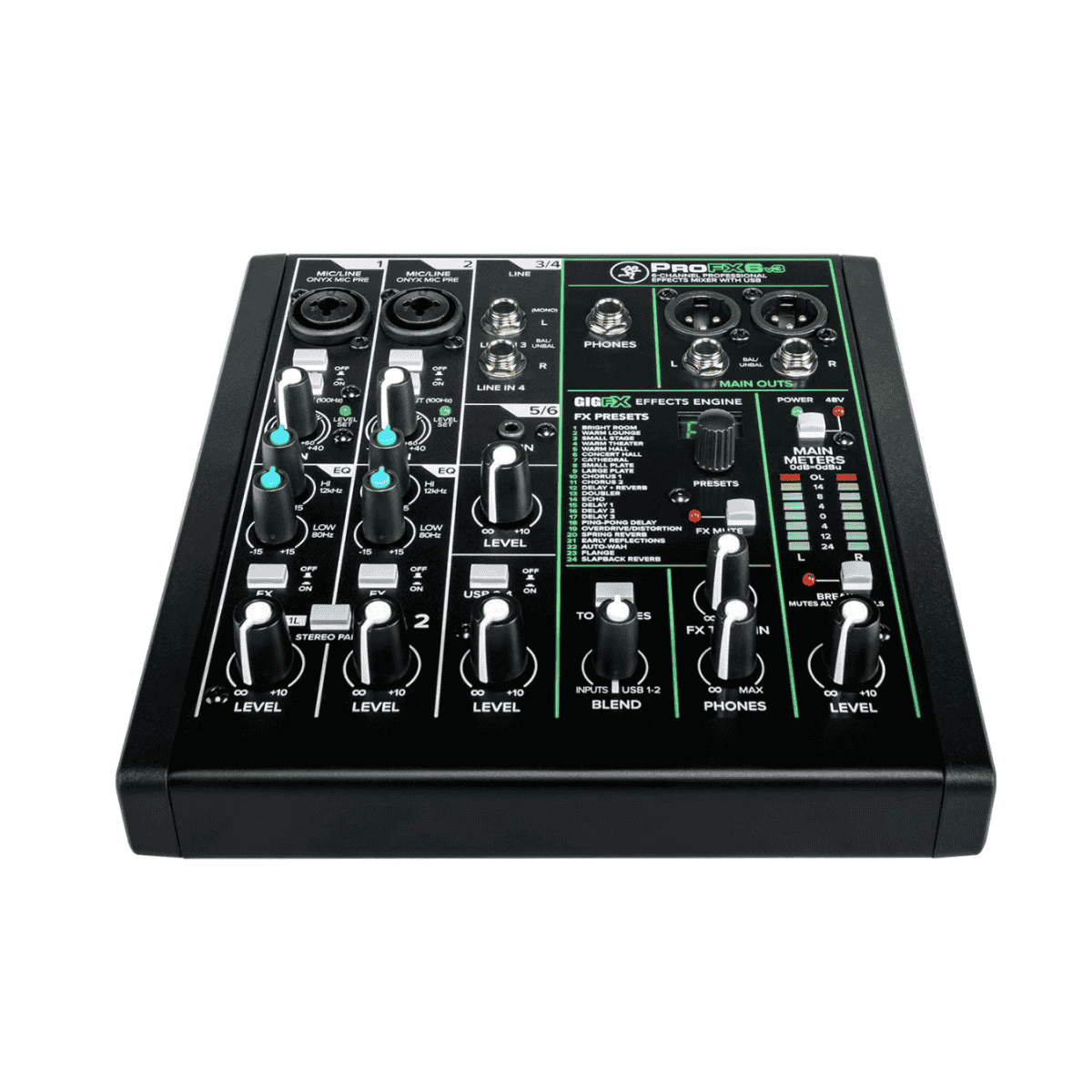 Mezcladora  de 6 Canales USB y Efectos Digitales MACKIE PROFX6V3 - Imagen 2