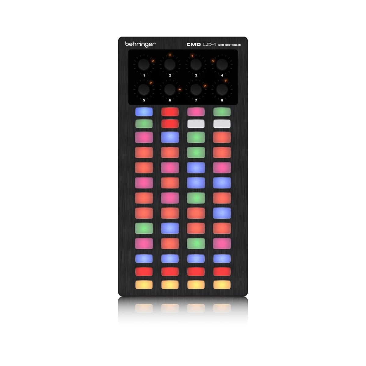 módulo_midi_dj_usb_con_pulsadores_iluminación_led_behringer_cmdlc-1(1) Módulo MIDI DJ USB con Pulsadores de Cuadrícula 4x8 con Iluminación LED Behringer CMD LC-1 - Imagen 1