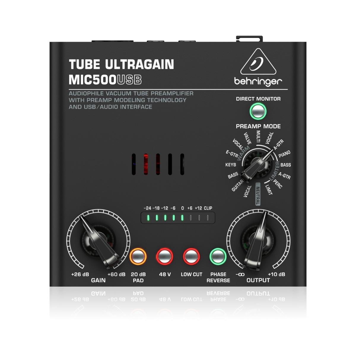 preamplificador_con_tecnología_de_modelado_e_interfaz_usb_behringer_mic500usb(2) Preamplificador a Tubos con Tecnología de Modelado e Interfaz USB Behringer MIC500USB - Imagen 1
