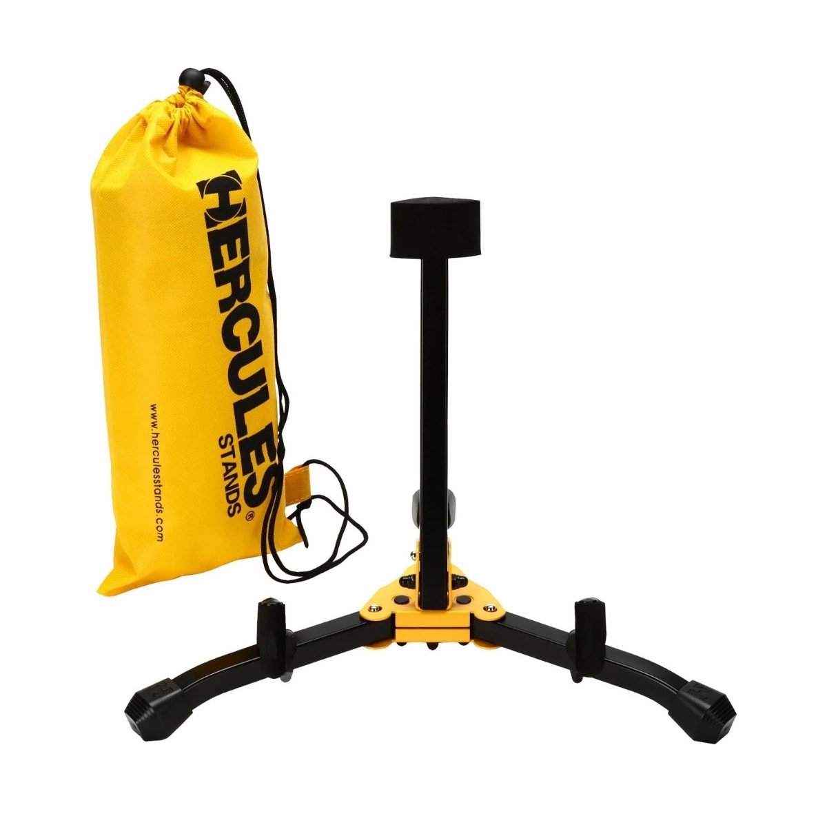 Soporte Mini Plegable para Guitarra Eléctrica, Bajo y Viento con Bolsa Hercules GS402BB - Imagen 1