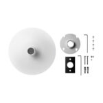 Kit de montaje para poste 1.5", redondo con cubierta blanca SHURE A900-W-R-PM