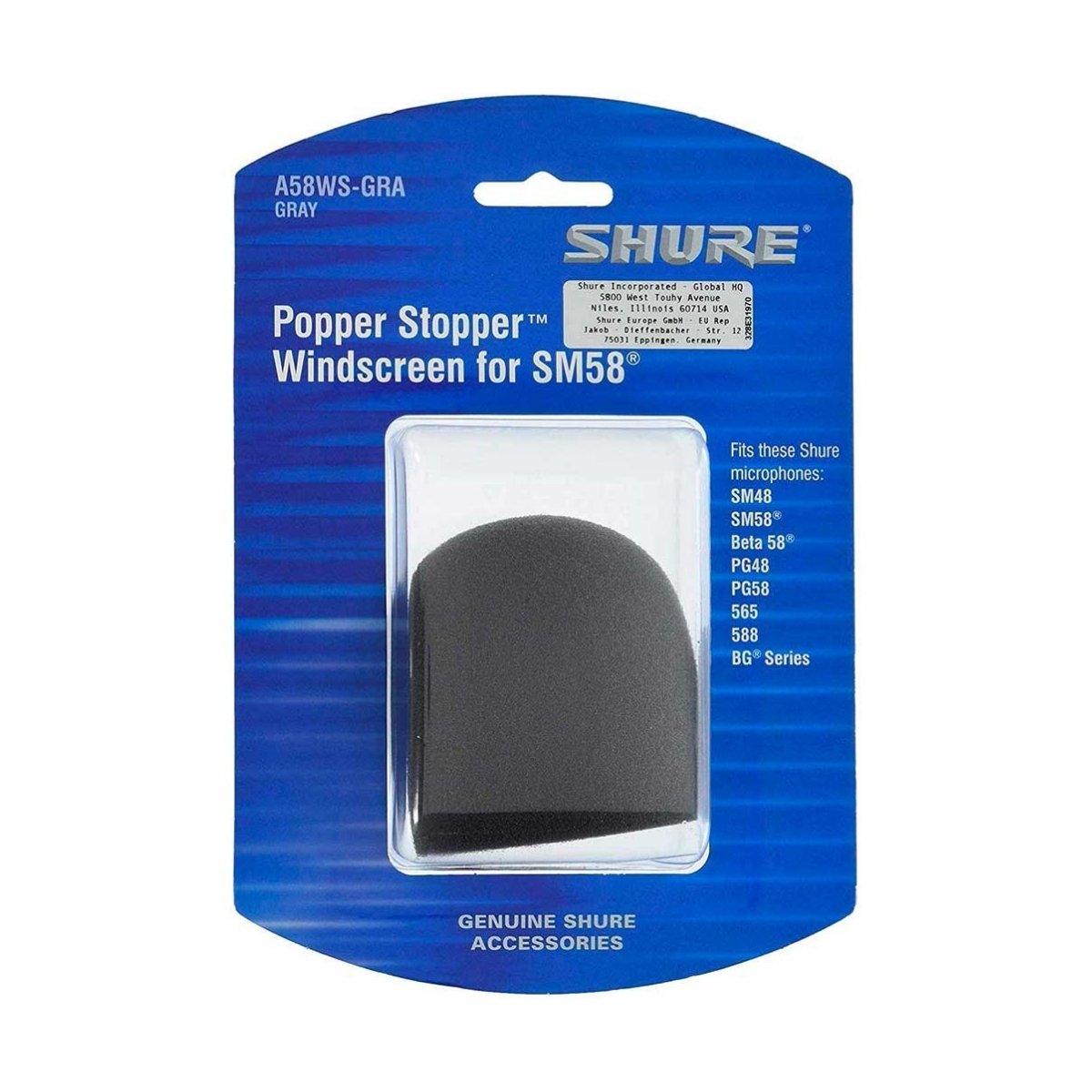 Paravientos para Micrófono Para SM58 Color gris Shure A58WS-GRA - Imagen 2