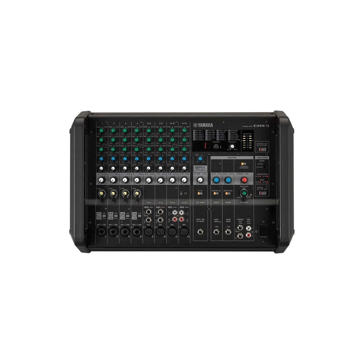 EMX5 YAMAHA EMX5 | Mezclador autoamplificado de 12 canales y 1260 W - Imagen 1