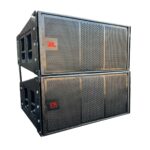 Caja Vacia Pino Array Doble Medio de 12" y Driver 2" JBL
